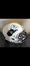 PAT MCAFEE WEST VIRGINIA MOUNTAINEERS SIGNED AUTOGRAPHED MINI HELMET