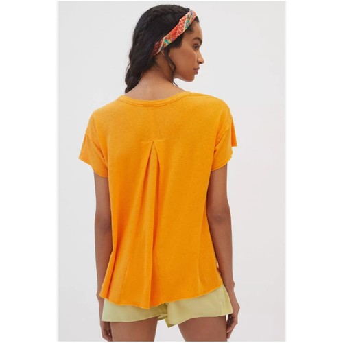Camiseta Anthropologie Pilcro Sustainable Swing Naranja Mandarina Talla Grande XS - Imagen 2 de 8