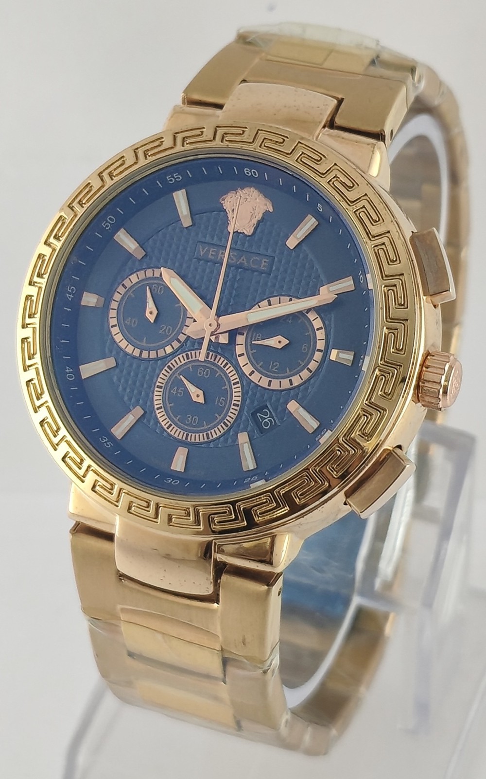 Luxury Versace Men Quartz Blue Dial With 'Date' Wristwatch "Keep Good Time" thumbnail 6