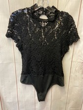 Shinestar Women's Size L Black Bodysuit