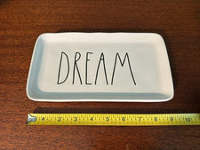 DREAM 9" by 5" Small Ceramic Tray by Rae Dunn Magenta