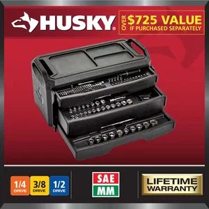 Husky 280-Piece Jeu d'outils de mécanique Sae/Metric avec boîte à outils