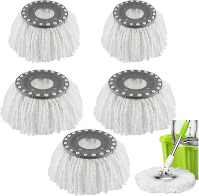 5 PCS Spin Mop Heads Replacement Refill for Old Hurricane Mr.Clean 360 Magic