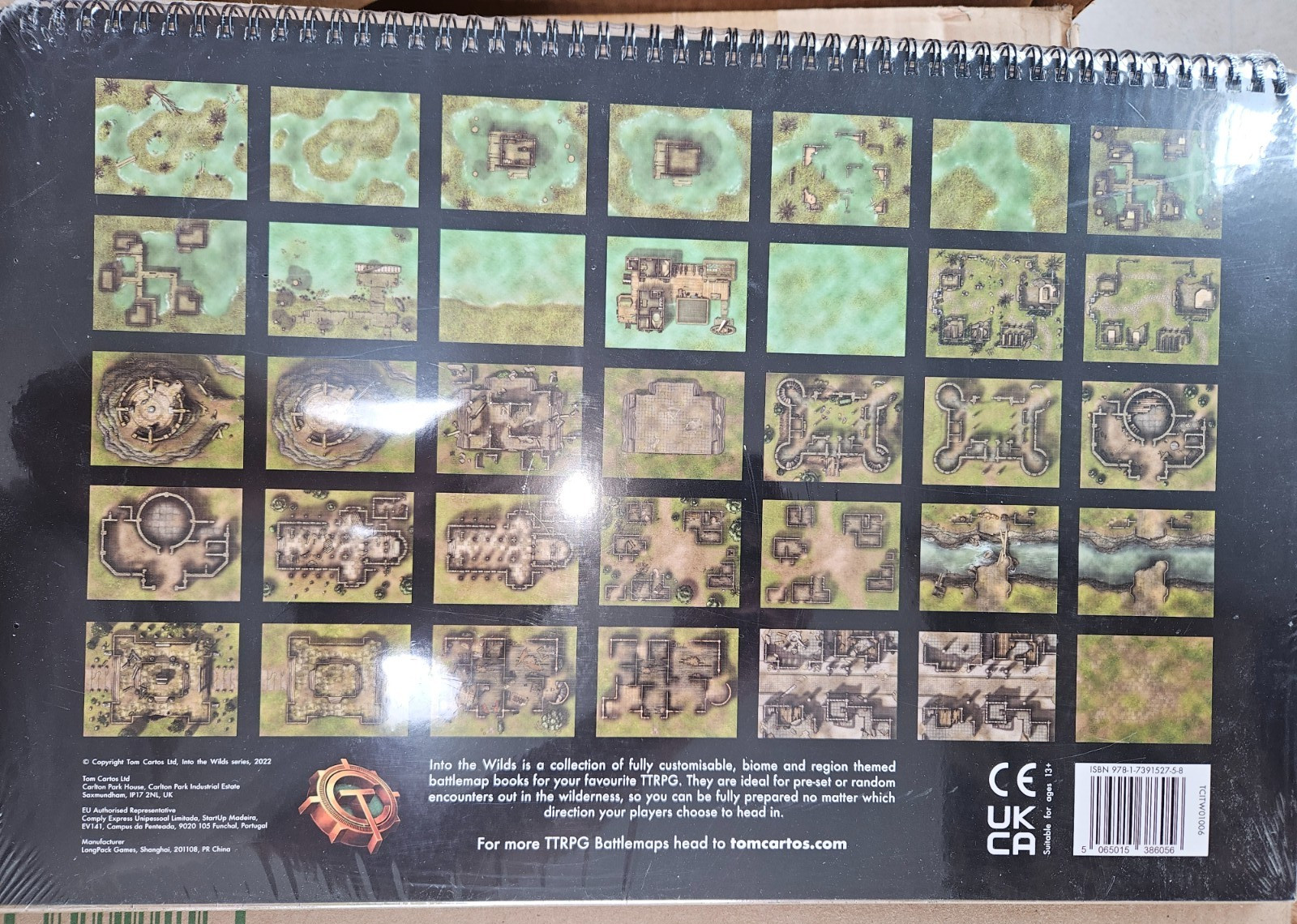 Into The Wilds Tom Cartos SWAMPS & RUINS Battle Maps + Extra Stickers!