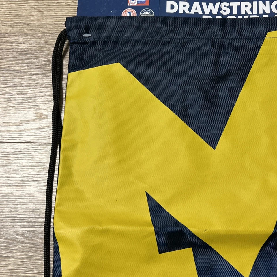 NEW Michigan Wolverines NCAA Drawstring Bag Backpack Cinch Book Sack (A49) - Image 4 of 4