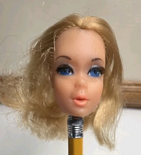 Vintage Mattel Walk Lively Barbie Doll Head Only