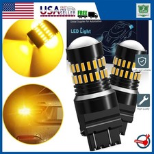 AUXITO 3157 3156 AMBER 3457 LED Signal Turn Lamp Bulb Projector Power 2400LM 48H