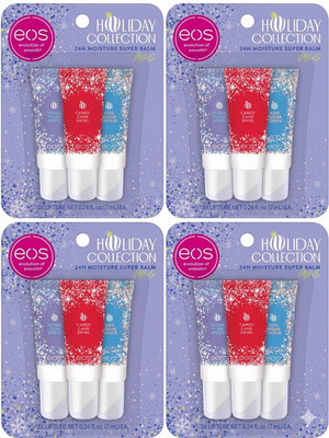 4X EOS Holiday Collection Super Lip Balm (3 Pack) - Limited Edition