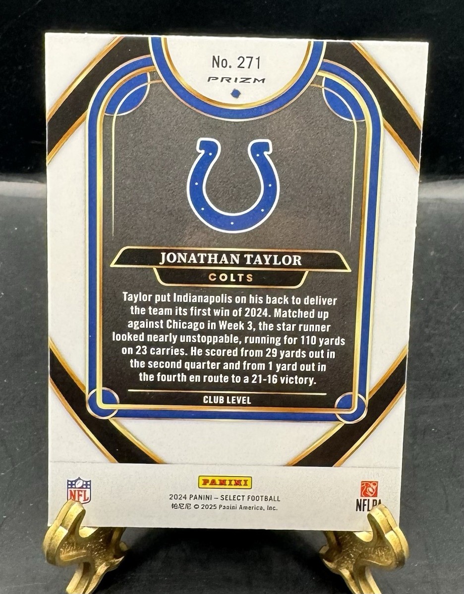 2024 Panini Select Colts Jonathan Taylor Zebra SSP Case Hit Club