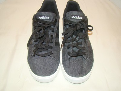 Adidas Daily 2.0 Men s Black Denim Sneakers Shoes US  size 9.