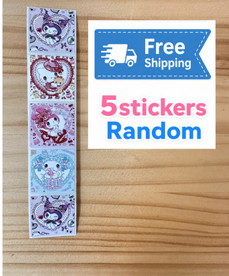 5pcs Cute Kawaii Stickers Random Assorted Decorative Sticker Set Free Shipping