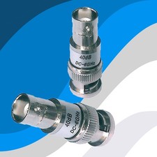 2W Q9/BNC Male to Female Attenuator DC-6GHz 50Ohm 3/6db 10db 15db 20db 30db 40db