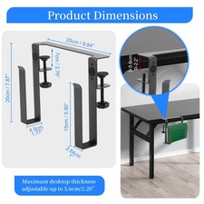 Metal Desk Side Hanging Laptop Mount Adjustable Organizer No Drill Holder