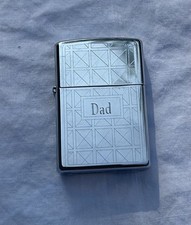 Vintage 2000 Zippo Lighter &ndash; Engraved &ndash; &ldquo;Dad&rdquo; Inscription