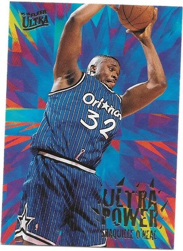 Fleer Ultra 1995-96 Ultra Power - Shaquille O'Neal #9 Magic/10 Inserto - Imagen 1 de 2
