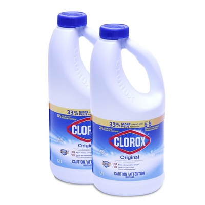 #ad Clorox Concentrated Liquid Bleach Original 43 fl oz x 2 Pack with Cloromax Tech $17.99
