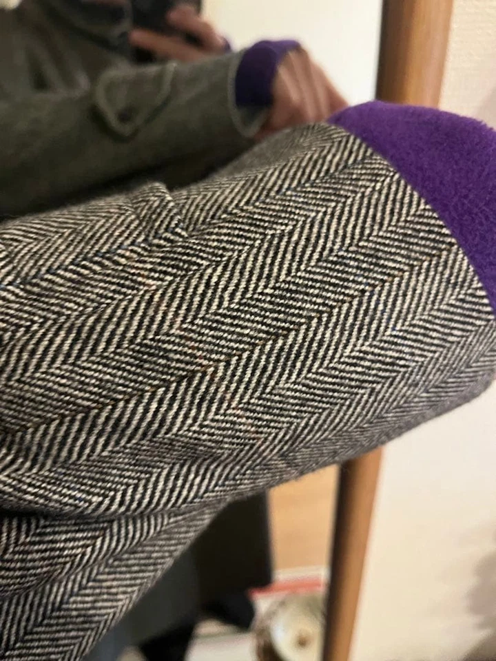 Abrigo largo Burberry de colección para hombre de lana de cachemir espiga Balmacaan gris marrón Foto 4 de 4