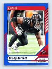 2024 Donruss Grady Jarrett #163 Press Proof Blue Atlanta Falcons