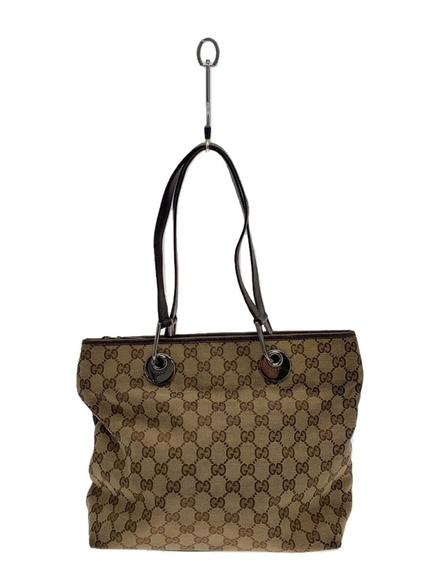 GUCCI GG Canvas Tote Bag with All Over Pattern 139552 BEG