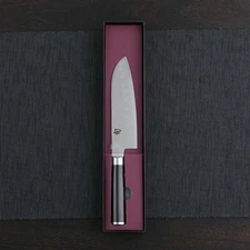 KAI Shun Classic Santoku Dimpled 175mm 6.9in VG-10 Core Double Bevel 