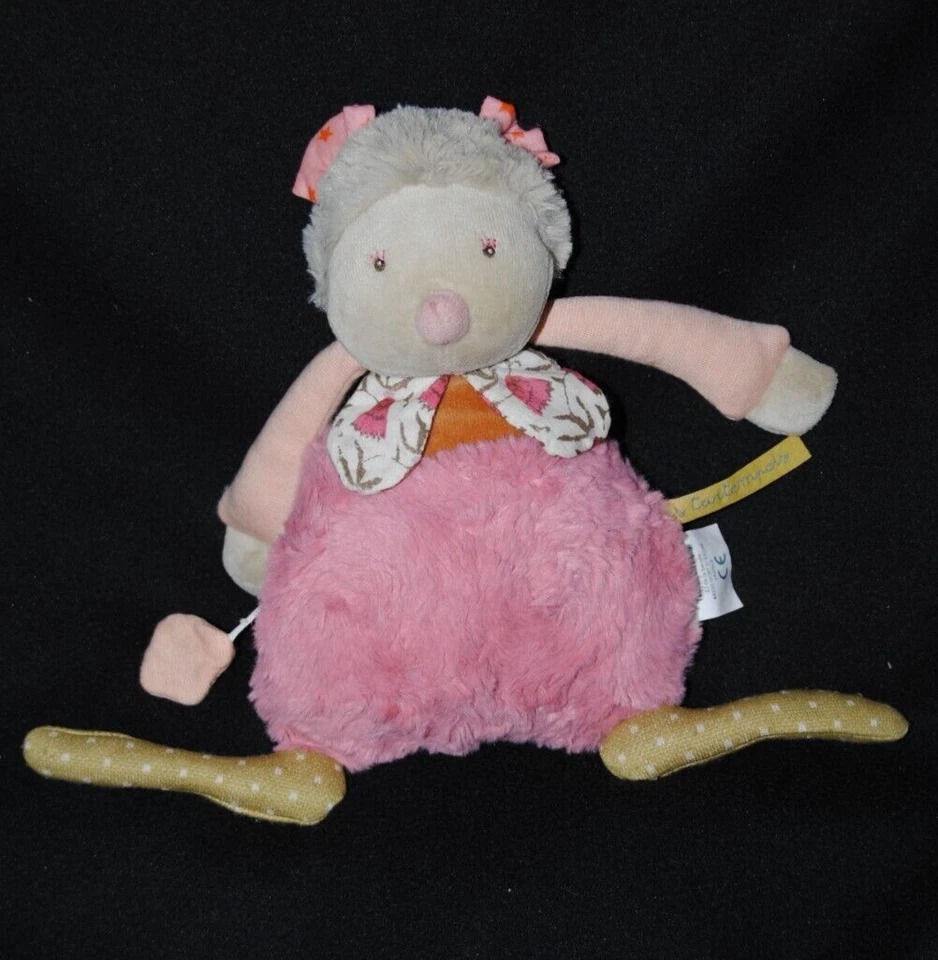 Peluche doudou luciole musicale MOULIN ROTY rose 23 cm TTBE - Photo 1/1