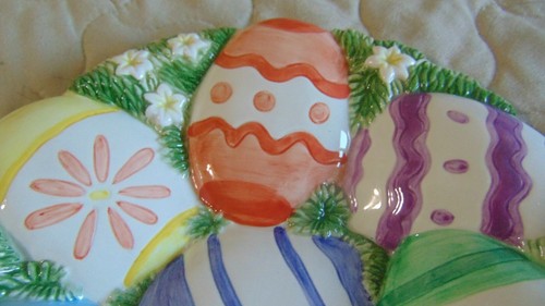 FITZ & FLOYD CHICKS & EGGS CANAPE PLATE/DISH 2063/1 WALL HANGING EASTER EGGS - Picture 4 of 12