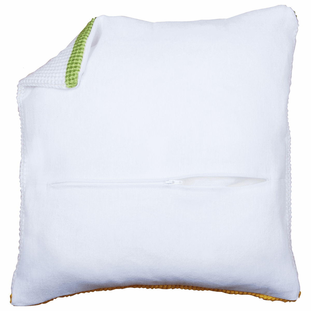 Vervaco Unisex Multicolor Cush Back W/Zip White - Cushion Back: With Zipper: White - Image 2