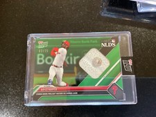 2023 Topps Now BRYCE HARPER Game-Used Base Relic PHANATICS GREEN /75 2 Homers