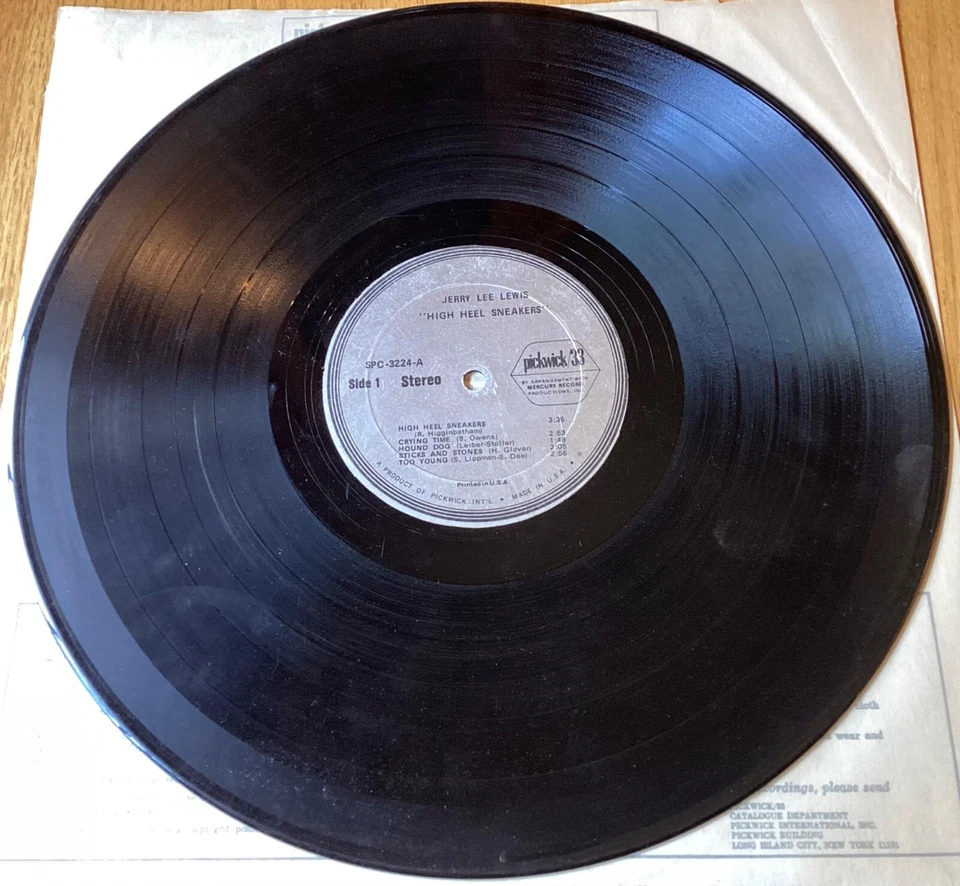 Jerry Lee Lewis “High Heel Sneakers" 33 1/3 rpm LP record, SPC-3224 Foto 3 de 4