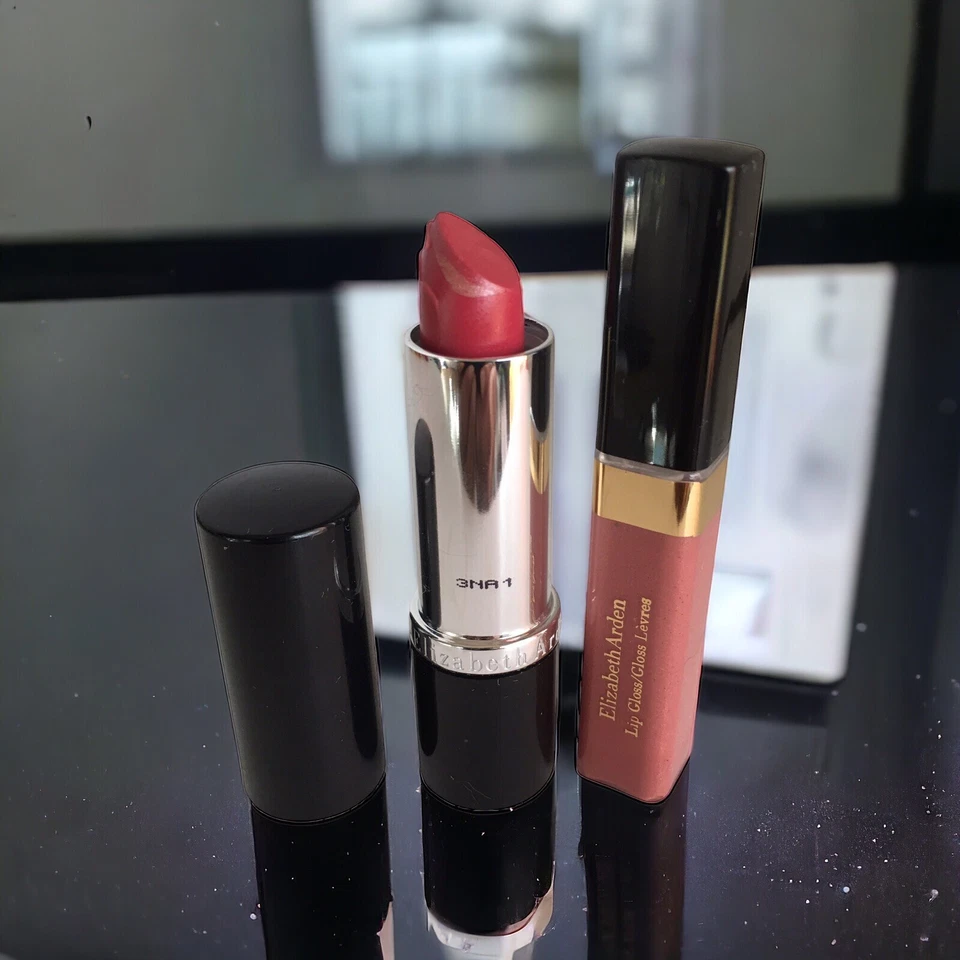 Elizabeth Arden Beautiful Color Lipstick Wildberry 33 + Rose Gold Lip Gloss SET - Image 3 of 4