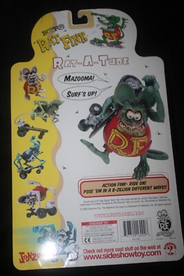 2000 Ed Roth 6” Rat Fink Action Figure on Skateboard Jonzo