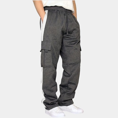 Men's Loose Joggers Pants Sweatpants Casual Cargo Combat Workwear Sport Trousers - Picture 12 of 15