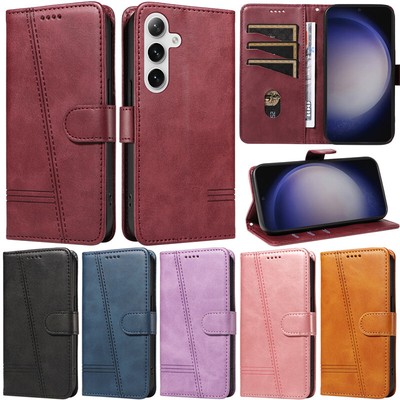 Luxury Slim Wallet Flip Case For Samsung A55 A35 S24 S23 FE S22 S21 A15 M15 M55