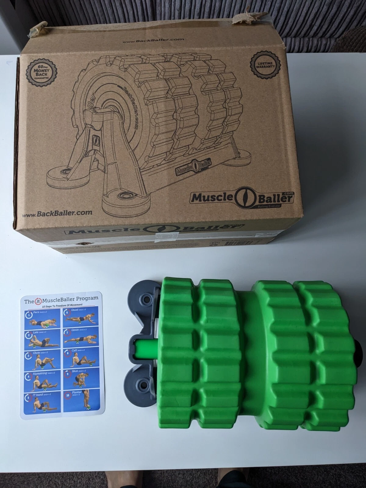 BackBaller "MuscleBaller" Mounted Ridged Muscle Foam Roller with Prog.Card BNWB
Opens in a new windo