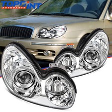 Headlights Assembly For 2002 2003 2004 2005 Hyundai Sonata Left Right Pair
