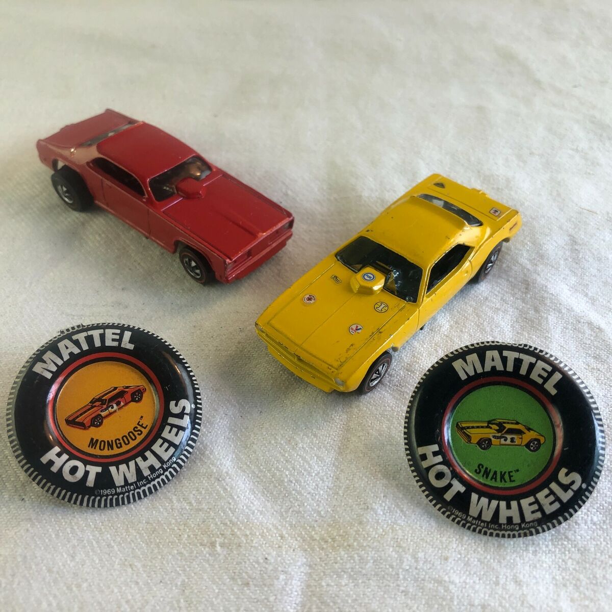 ORIGINAL 1969 HOT WHEELS REDLINE SNAKE and MONGOOSE with ORIGINAL 1969 HOT WHEELS REDLINE SNAKE and MONGOOSE with