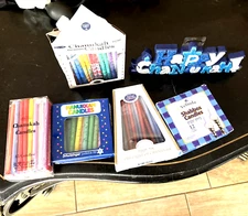 Chanukah Candles Standard Size Multi Colored Hanukkah MIXED LOT NEW & USED