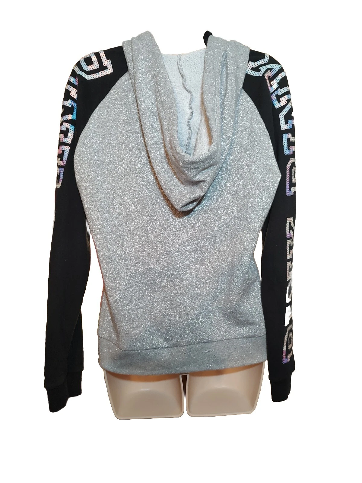 UNDERCOVER Felpa con cappuccio Victoria Secret rosa usata da donna con cerniera taglia media