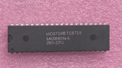 Mostek MK3880N-4 integrated circuit Z80 CPU 40 pin dip date code TC8714
