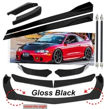 Front Bumper Lip Spoiler Splitter Bod Rear For Mitsubishi Eclipse Glossy Black