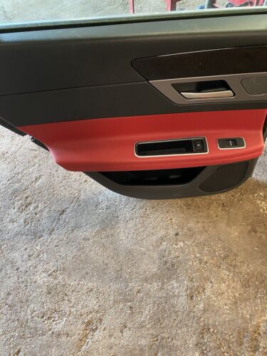 JAGUAR Xf SEAT INTERIOR COMPLETE IN BLACK RED LEATHER FRONT REAR 2015 - 2019 - Picture 8 of 11