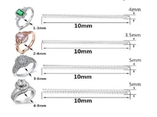4 Pcs Invisible Ring Size Adjusters – Clear Fit Reducer Guards for Loose Jewelry