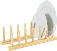 TellerstÄNder 6 Teller Bambus BrettchenstäNder Holz Deckelhalter Tellerhalter 36