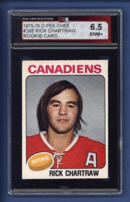 Tim Chartraw 1975-76 OPC RICK CHARTRAW (rc) #388 KSA 6.5 ENM+ Montreal Canadiens ...