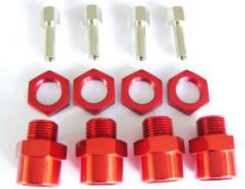 Aluminum metal 12MM to 17MM Extended Wheel Hex Hub 4PCS For 1/10 RC Car - Picture 14 of 21