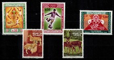 Timbre d' Algérie N° 474, 475, 476, 477 et 478 neuf ** de 1968 MNH