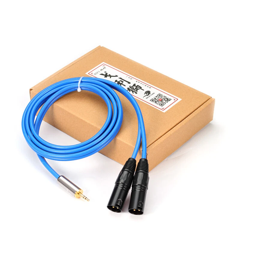 Adapter Kabel Klinke 3.5mm auf 2x XLR Male Mischpult Audiokabel 0.75-30m - Bild 4 von 4