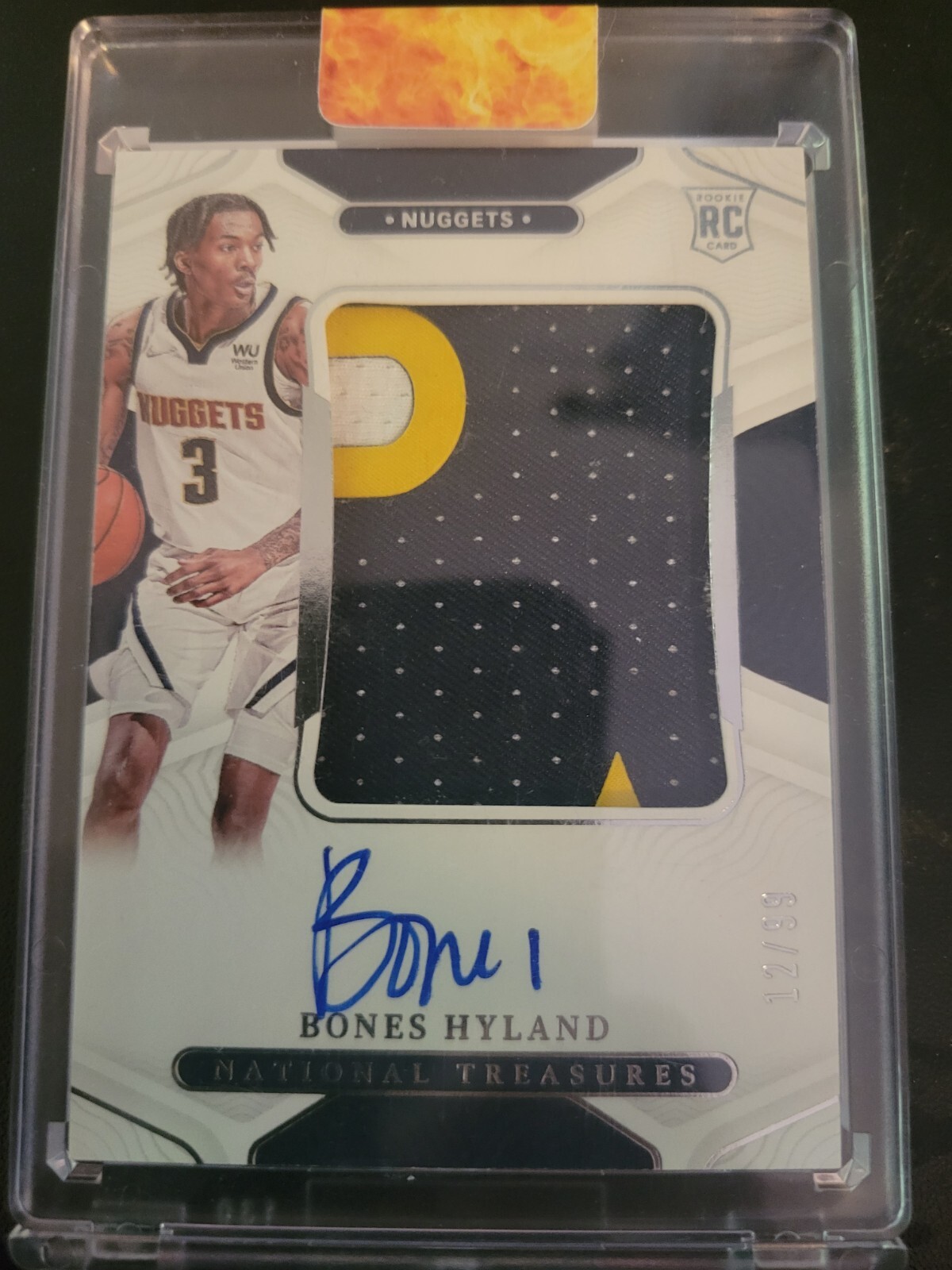 2021-22 Panini National Treasures - Rookie Patch Autograph #108 Bones Hyland /99