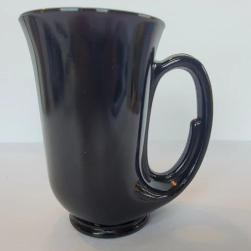Vintage Tiara Indiana Horn Mug Black Glass Hunter Bugel 12 oz Mugs Stein