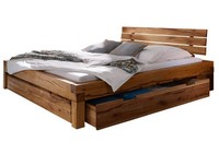 Balkenbett Inkl. 2 Schubladen Balkeneiche180X200 Holzbett Ehebett Doppelbett